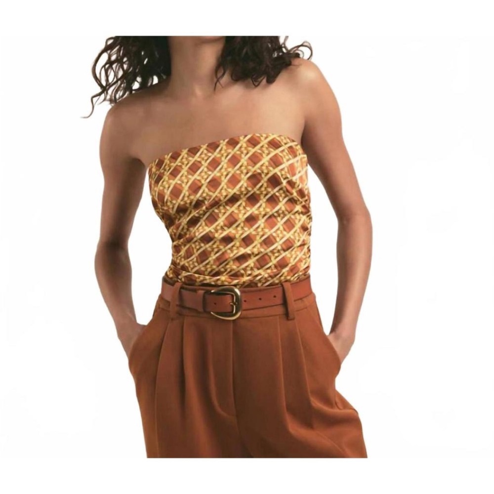 Favorite Daughter Strapless Top with Geometric Pattern